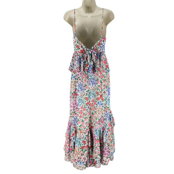 Yumi Kim Kaia Floral Printed Ruffle Maxi Dress Kingston Garden Size 2 - Picture 8 of 12